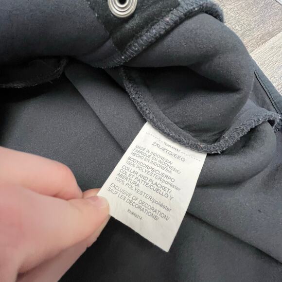 UA Under Armour‎ Virginia Tech Hokies Gray Men 2XL Deep Pile Fleece Snap Sweater - Picture 9 of 9